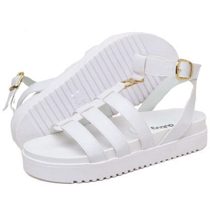 Sandália Papete Feminina Branco "LUNA" 2068DB