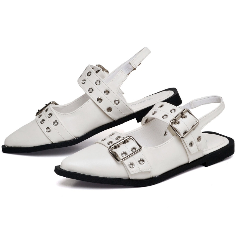 Sapatilha Feminina Slingback Branco "MAJU" 1302DB