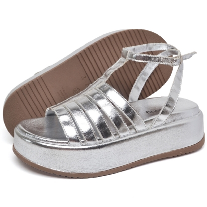 Tamanco Papete Feminino Prata "JENY" 2070DB