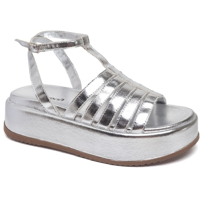 Tamanco Papete Feminino Prata "JENY" 2070DB