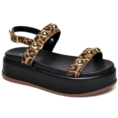 Sandália Flatform Feminina Onça "HELO" 2074DB