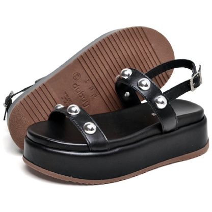 Sandália Flatform Feminina Preto "HELO" 2074DB