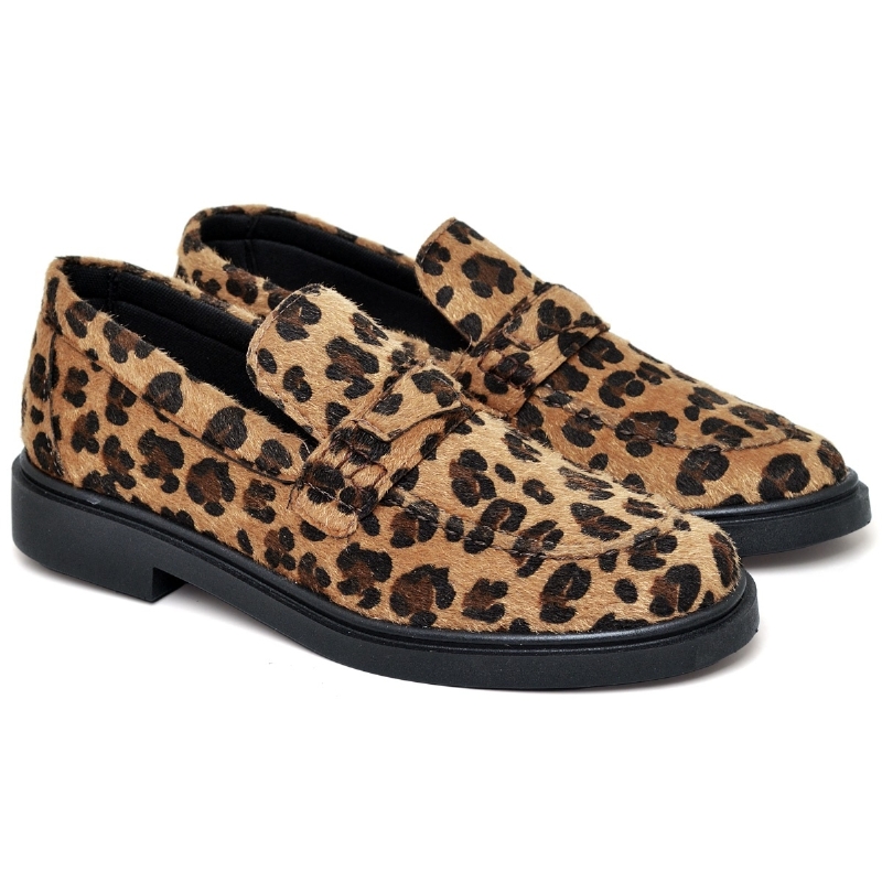 Sapato Mocassim De Salto Feminino Onça "EVA" 1416DB