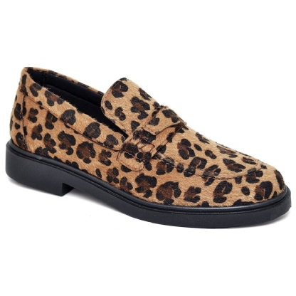 Sapato Mocassim De Salto Feminino Onça "EVA" 1416DB