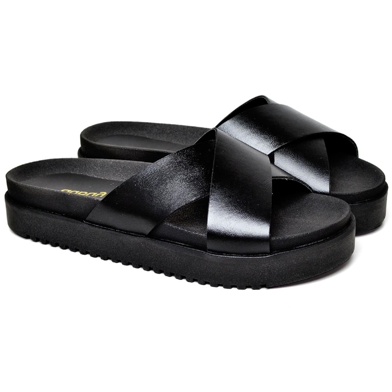 Papete Sandália Feminina Preto "BIA" 2076DB