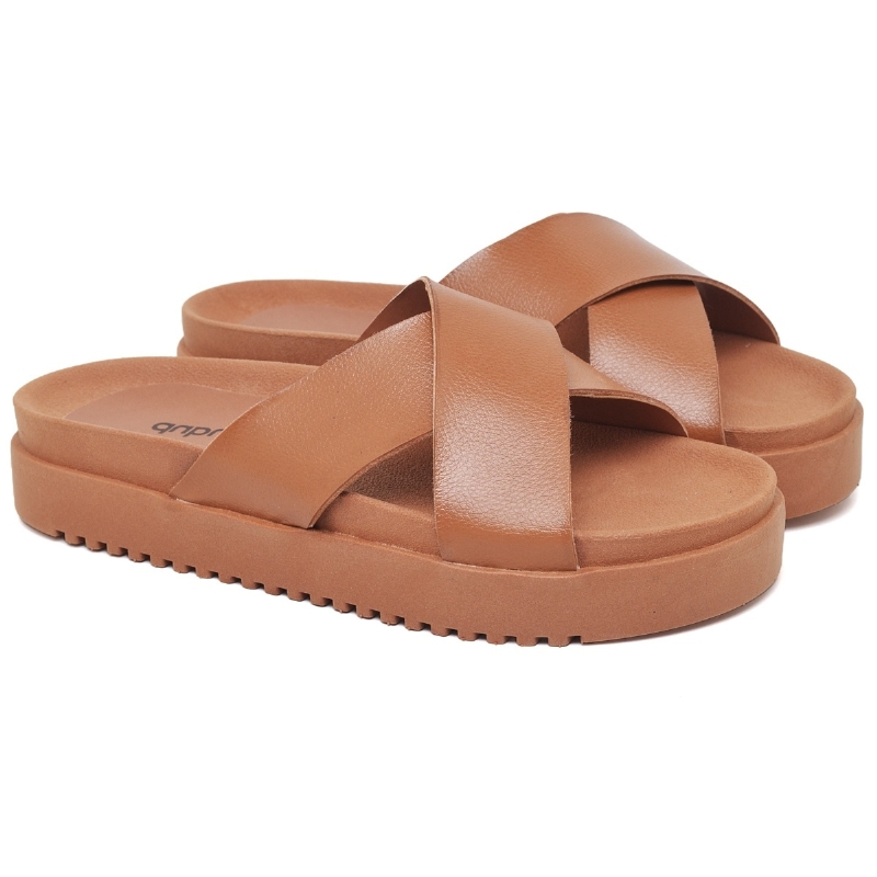 Papete Sandália Feminina Caramelo "BIA" 2076DB