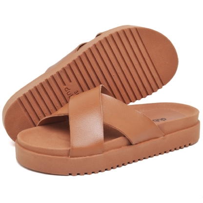 Papete Sandália Feminina Caramelo "BIA" 2076DB