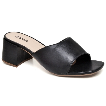 Tamanco Mule Salto Bloco Preto "SOFI" 302DB