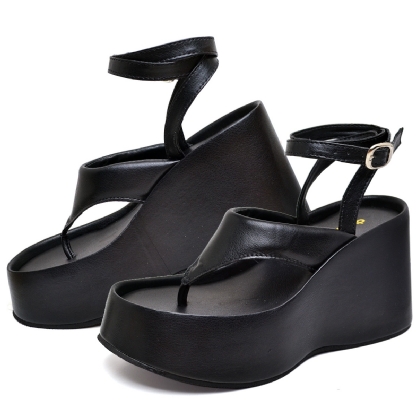 Tamanco Sandália Plataforma Feminino Preto "IZA" 2104DB