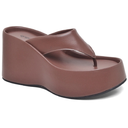 Tamanco Papete Chinela Feminino Marrom "VIK" 2100DB