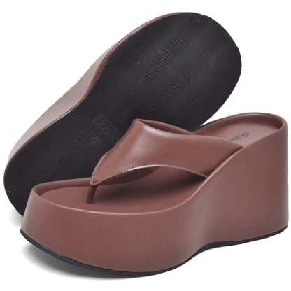 Tamanco Papete Chinela Feminino Marrom "VIK" 2100DB