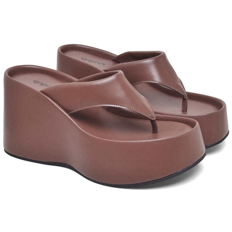 Tamanco Papete Chinela Feminino Marrom "VIK" 2100DB
