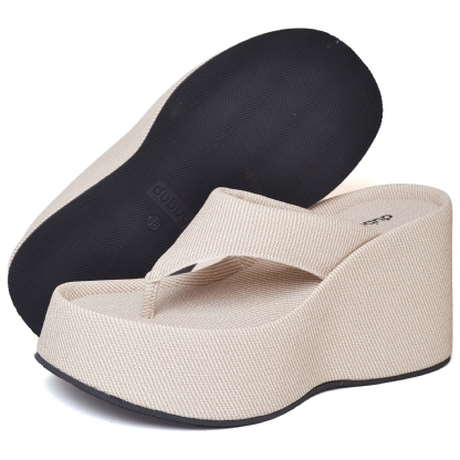 Tamanco Papete Chinela Feminino Rafia "VIK" 2100DB