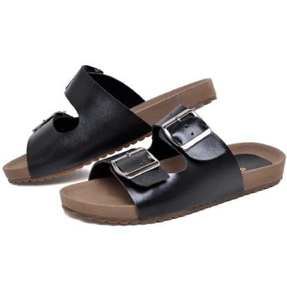 Sandália Papete Flatform Preto "MILA" 2035DB