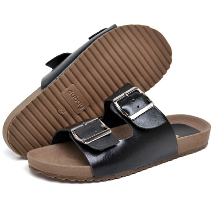 Sandália Papete Flatform Preto "MILA" 2035DB