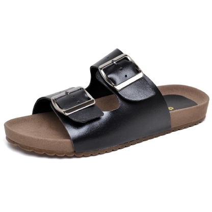 Sandália Papete Flatform Preto "MILA" 2035DB