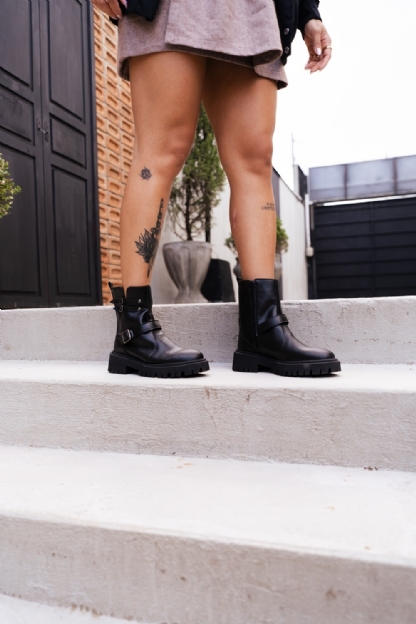 Bota Coturno Boots Preto Feminina "ANDY" 1202DB