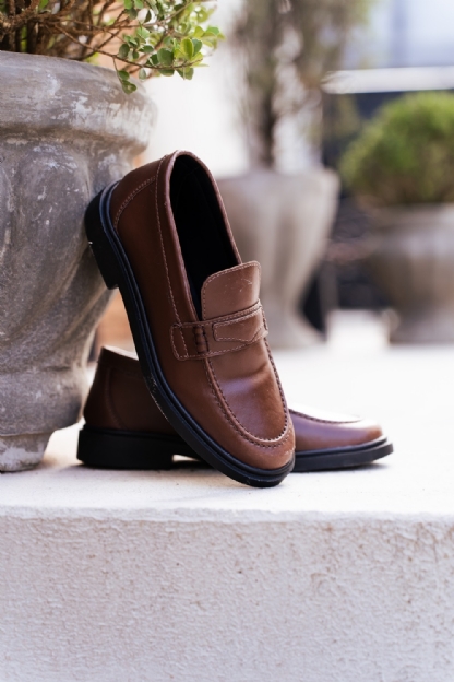 Sapato Mocassim De Salto Feminino Marrom "EVA" 1416DB