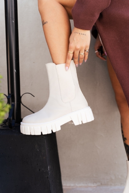 Bota Coturno Tratorado Feminino Off-White "HILLS" 1506DB