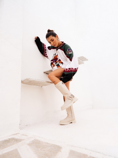 Bota Biker Boots Off-White Feminina "TAYLOR" 1820