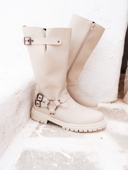 Bota Biker Boots Off-White Feminina "TAYLOR" 1820