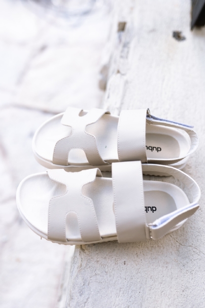 Sandália Papete Feminina Off White "EMA" 2058DB