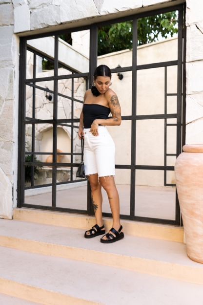 Sandália Papete Feminina Preto "EMA" 2058DB
