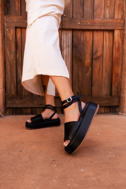 Tamanco Papete Chinela Feminino Preto "MADU" 2065DB