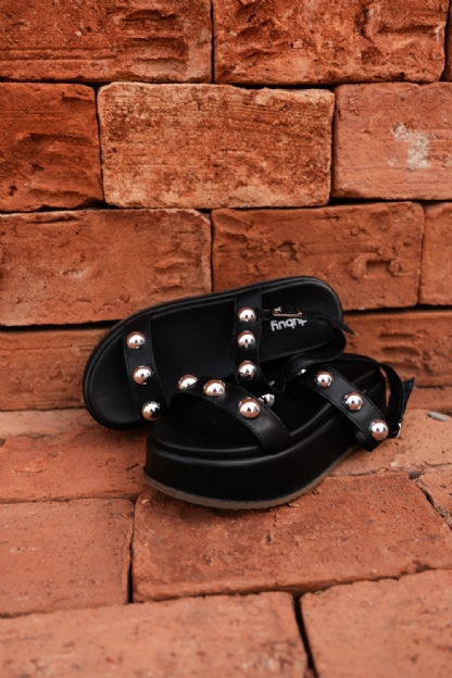 Sandália Flatform Feminina Preto "HELO" 2074DB