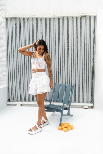 Sandália Flatform Feminina Prata "HELO" 2074DB