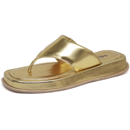Sandália Plataforma Feminina Dourado "BARI" 2049DB
