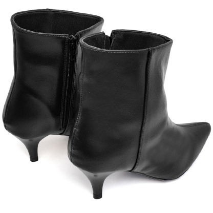Bota Salto Bico Fino Feminino Preto "SIENA" 1712DB