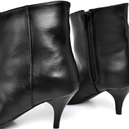 Bota Salto Bico Fino Feminino Preto "SIENA" 1712DB