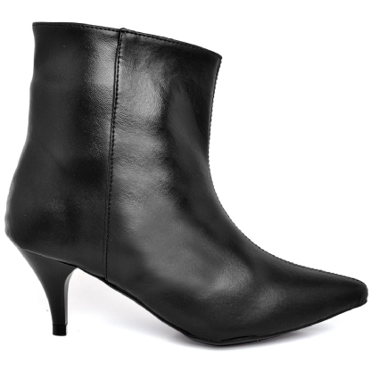 Bota Salto Bico Fino Feminino Preto "SIENA" 1712DB