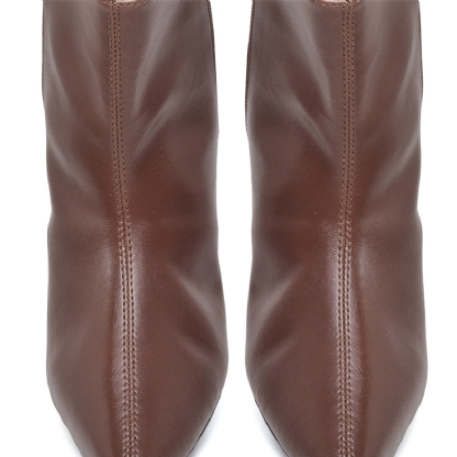Bota Salto Bico Fino Feminino Marrom "SIENA" 1712DB