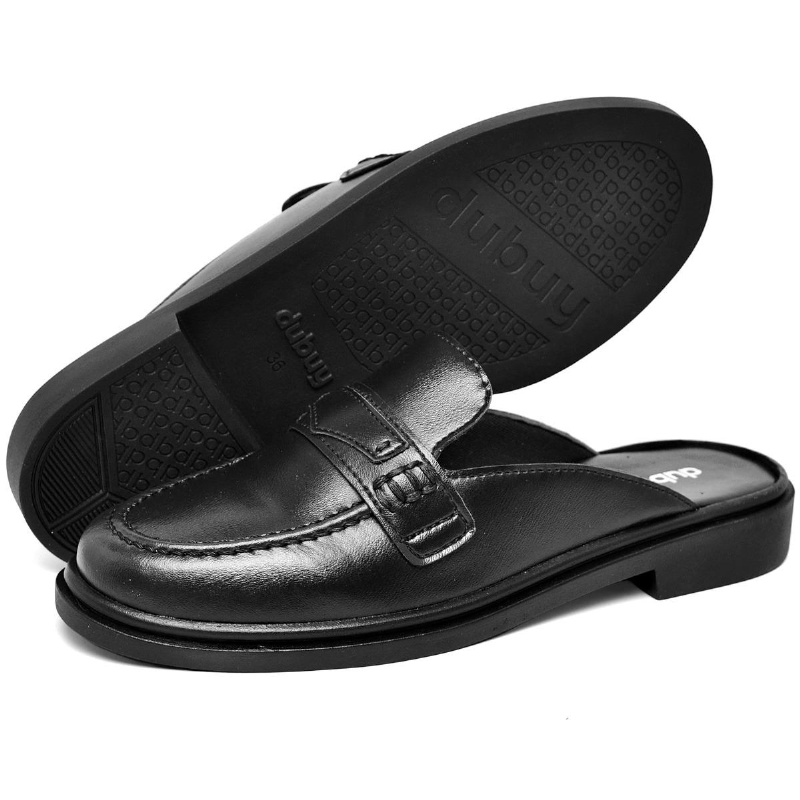 Sapato Mocassim Mule Feminino Preto "CLOE" 1420DB