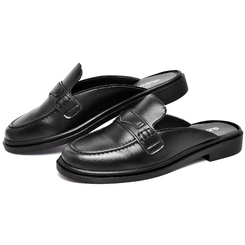 Sapato Mocassim Mule Feminino Preto "CLOE" 1420DB