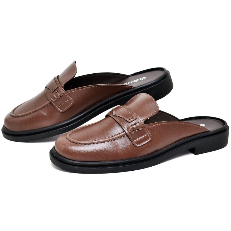 Sapato Mocassim Mule Feminino Marrom "CLOE" 1420DB