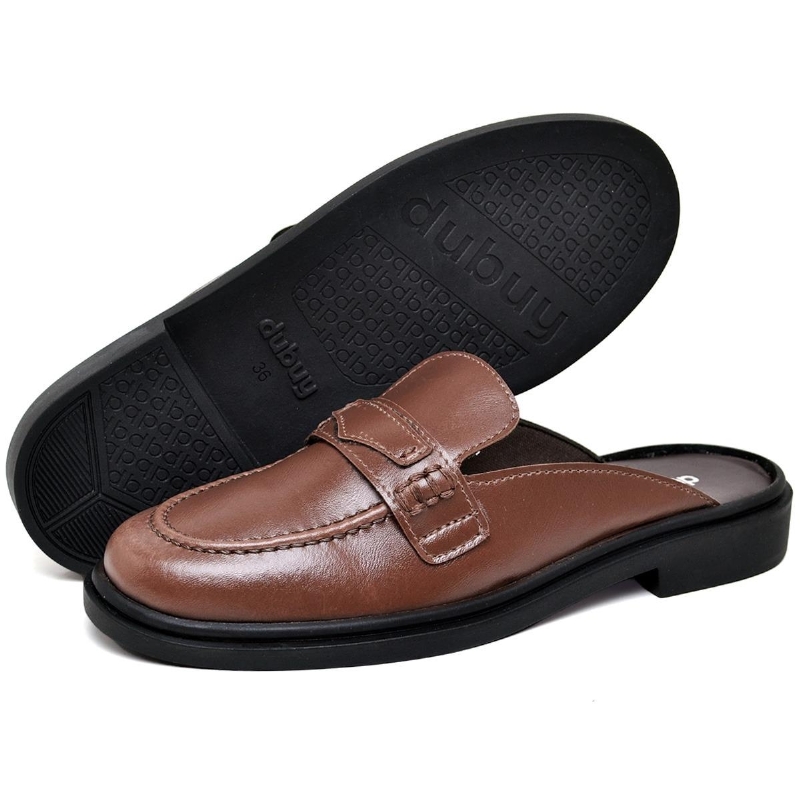Sapato Mocassim Mule Feminino Marrom 