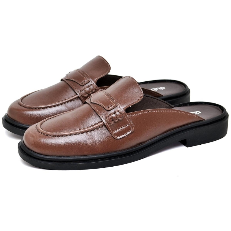 Sapato Mocassim Mule Feminino Marrom "CLOE" 1420DB