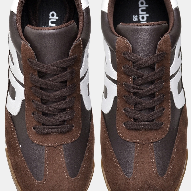 Tênis Jogger Feminino Tratorado Marrom "BONE" 044DB