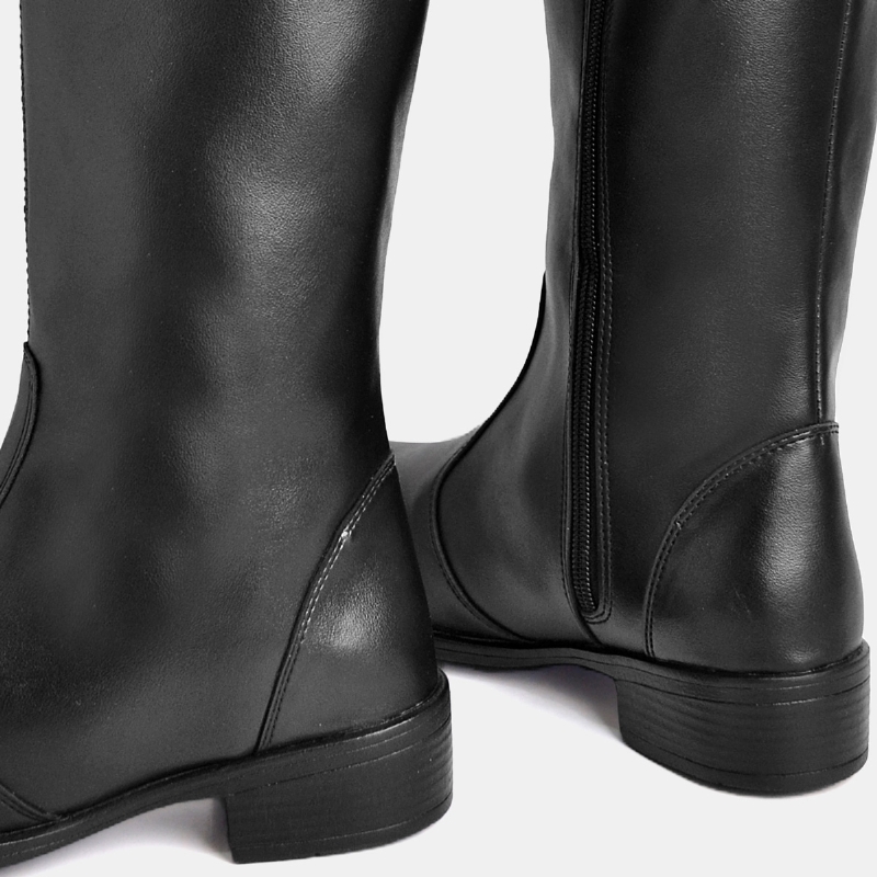 Bota Montaria Over The Knee Salto Preto "JEZY" 1714DB