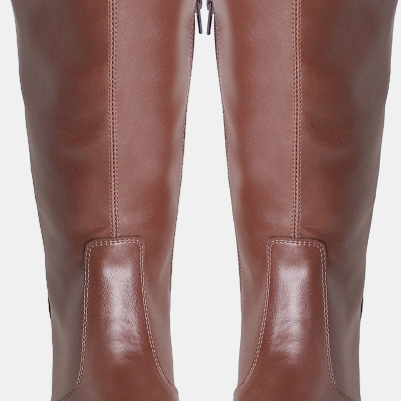 Bota Montaria Over The Knee Salto Marrom "JEZY" 1714DB