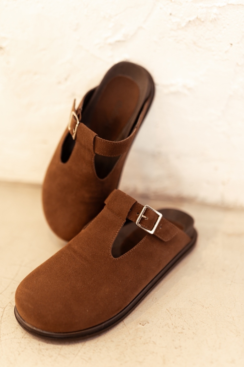 Mule Clog Babuche Mocha Feminino 