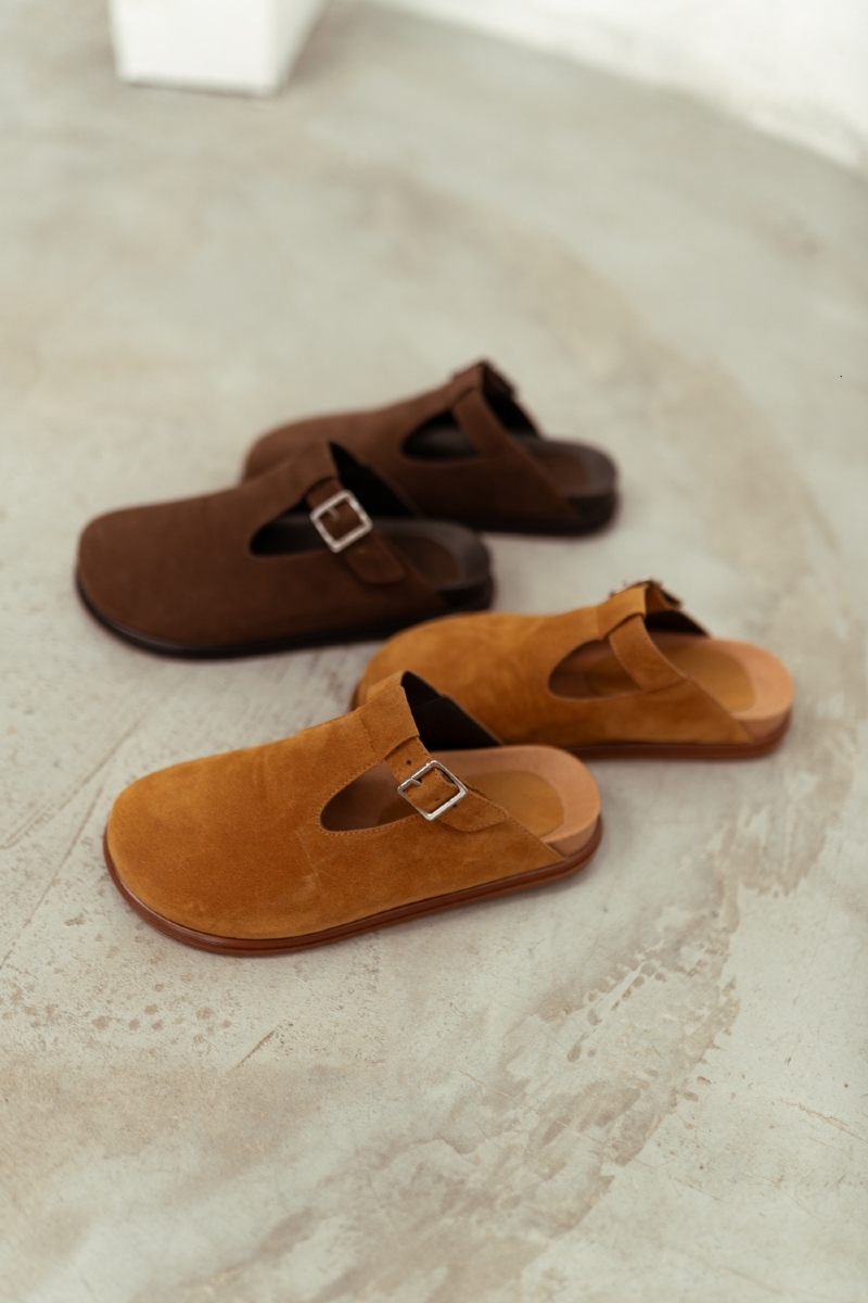 Mule Clog Babuche Mocha Feminino 