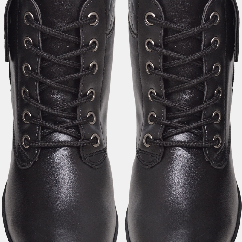 Bota Coturno Feminino Preto "WANA" 201DB