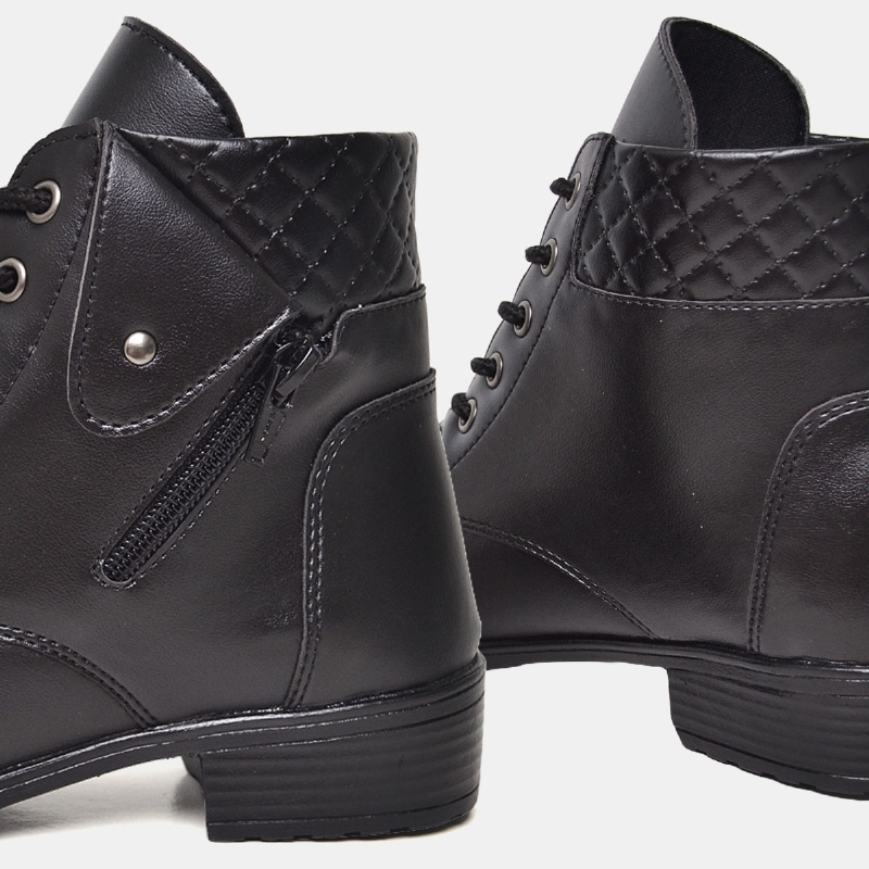 Bota Coturno Feminino Preto "WANA" 201DB