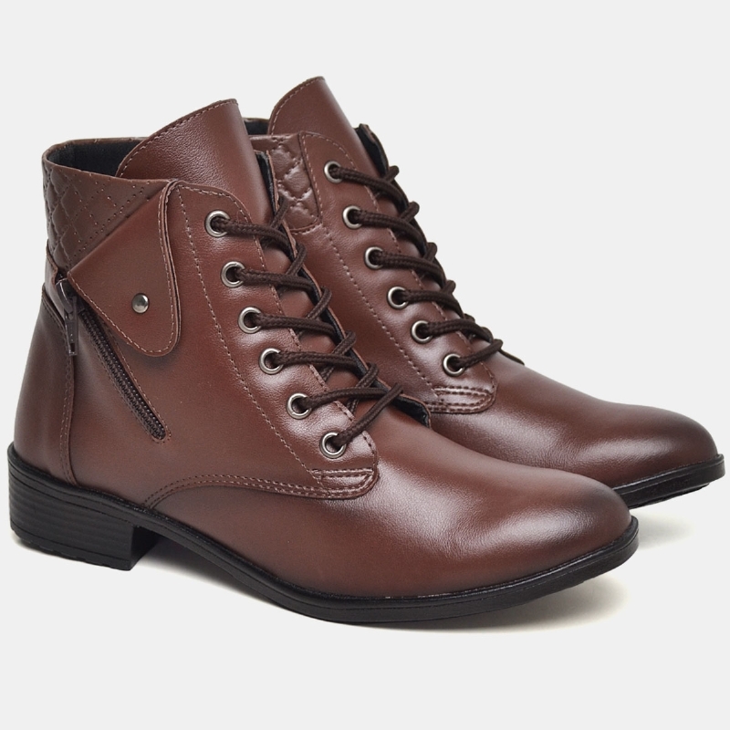 Bota Coturno Feminino Marrom "WANA" 201DB