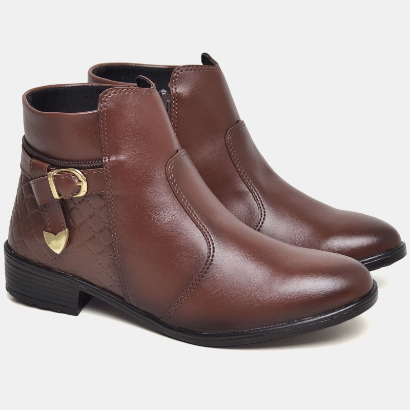 Bota Coturno Feminino Marrom "NEVAZZA" 207DB