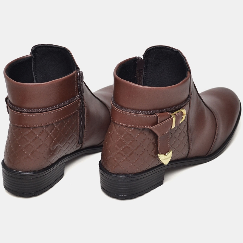 Bota Coturno Feminino Marrom "NEVAZZA" 207DB
